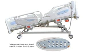 BE56K Hospital Electric Medical Bed for Patient long side rail