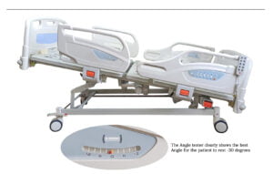 BE56K Hospital Electric Medical Bed for Patient short side rail